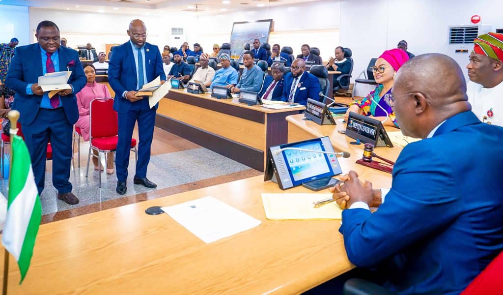 SANWO-OLU SWEARS IN TWO CABINET MEMBERS