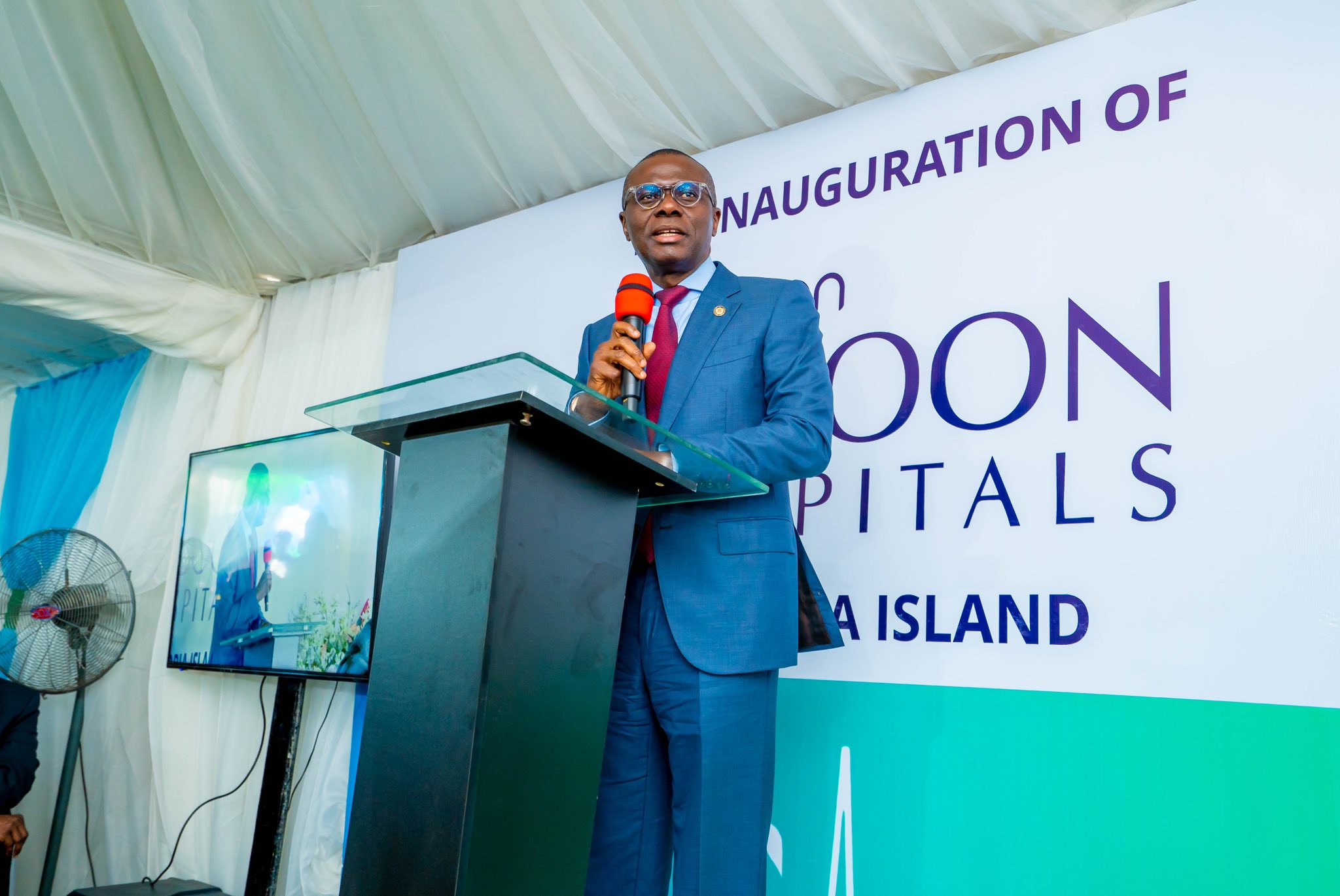 GOV. SANWO-OLU ATTENDS INAUGURATION OF IWOSAN LAGOON HOSPITAL AT VICTORIA ISLAND