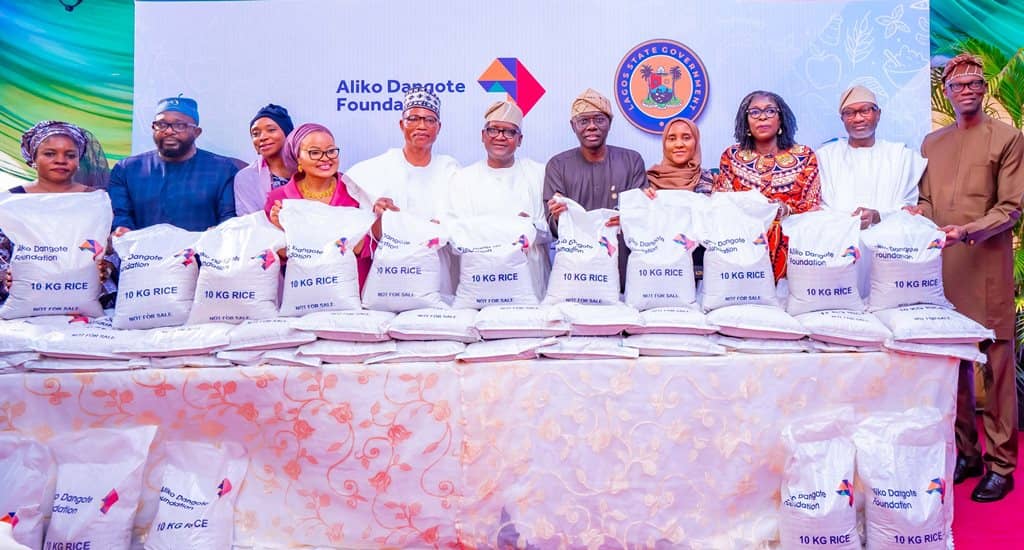 LAGOS RECEIVES DANGOTE’S RICE SUPPORT FOR VULNERABLE HOUSEHOLDS